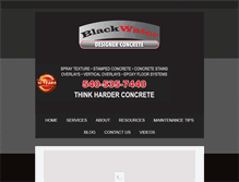 Tablet Screenshot of blackwaterconcrete.com